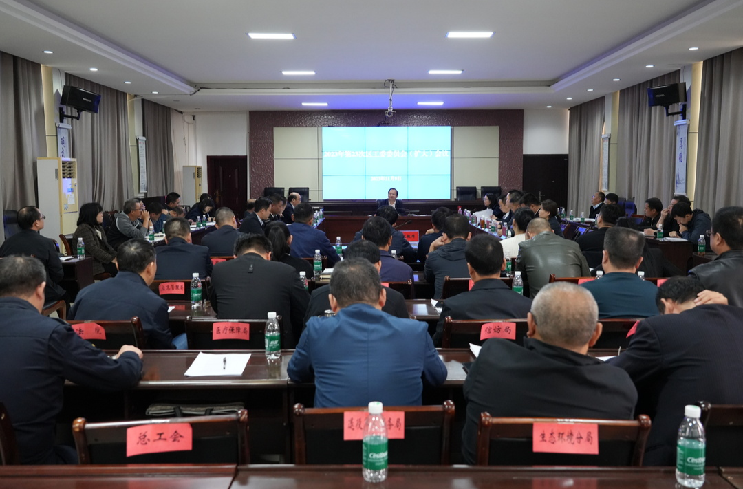 洪江區(qū)工委書記劉曉明主持召開區(qū)工委委員會（擴大）會議，重點研究了這些事項……