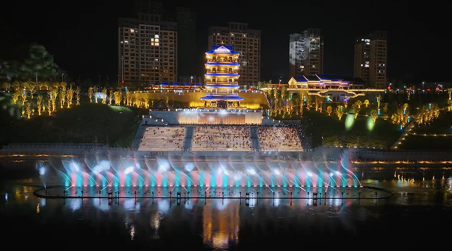 洪江古商城：水秀点亮今宵梦