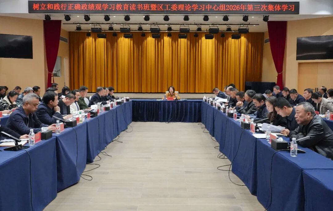 杨健桃主持树立和践行正确政绩观学习教育读书班暨区工委理论学习中心组2026年第三次集体学习