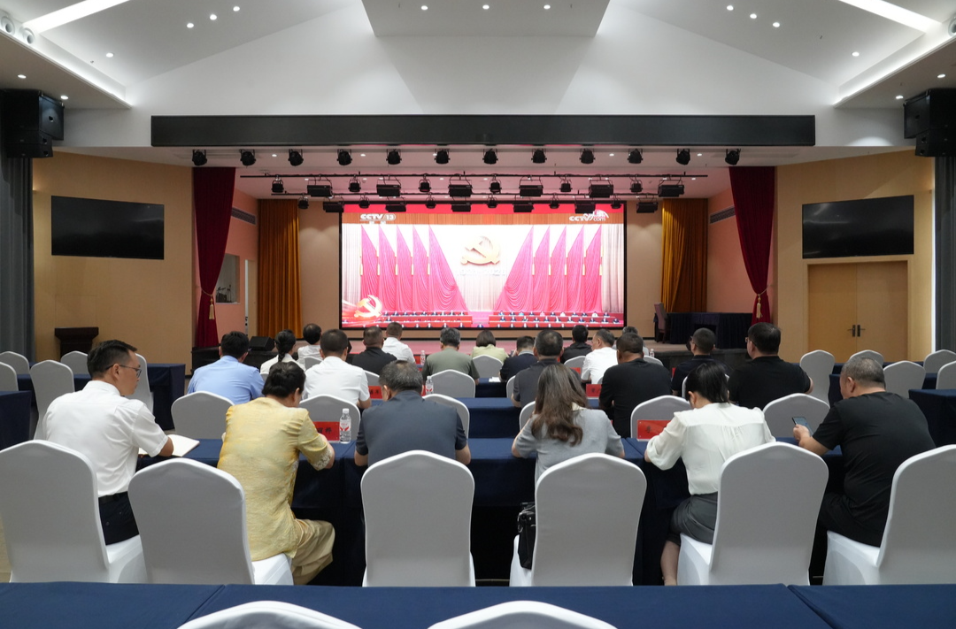 洪江区组织干部职工集中收看庆祝中国共产党成立105周年大会直播